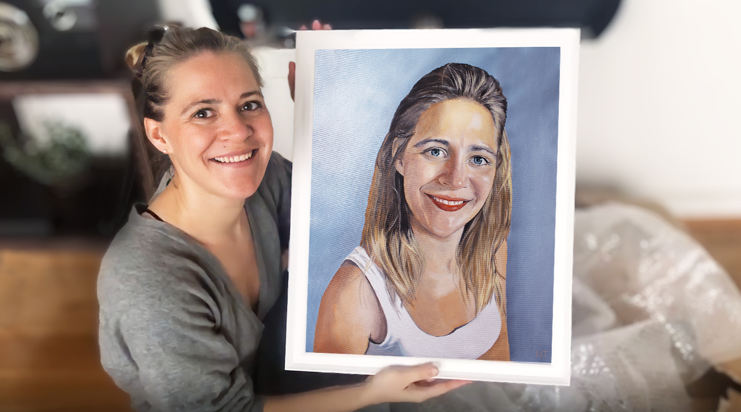 Custom portrait 16x20" one people