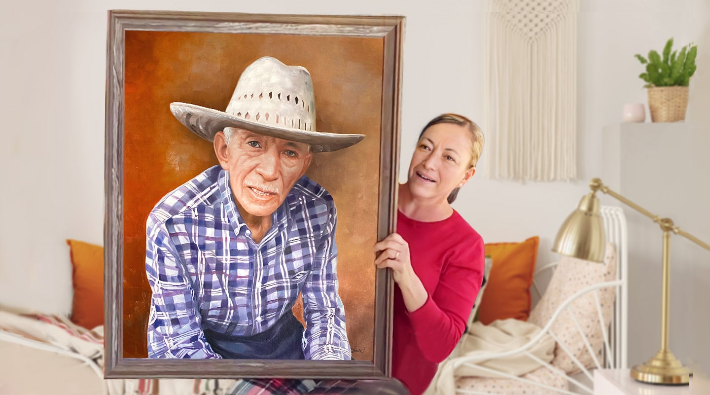 Custom portrait 24x30" one people