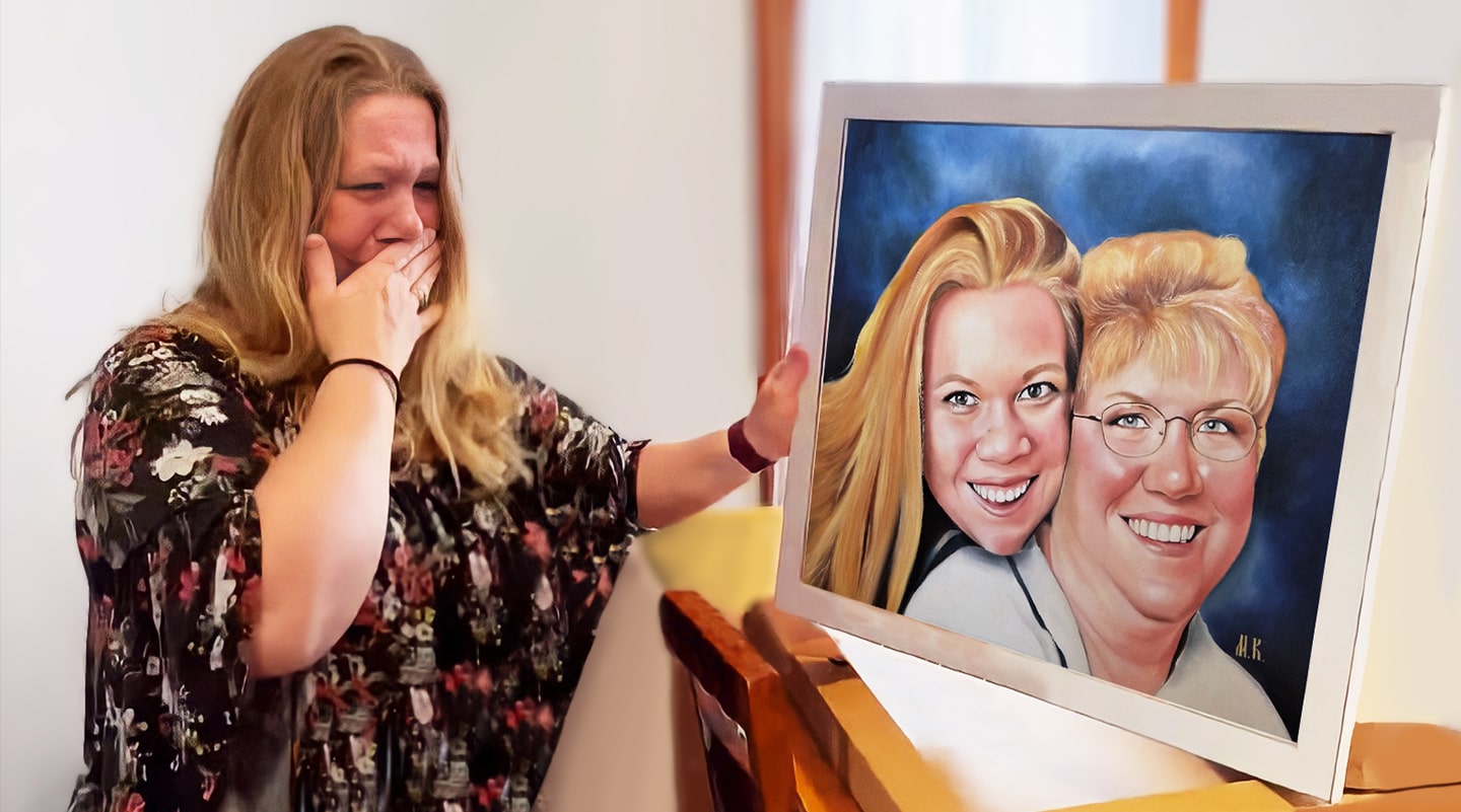 Custom portrait 16x20" two people