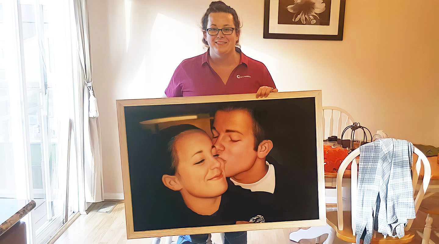 Custom portrait 24x36" two people