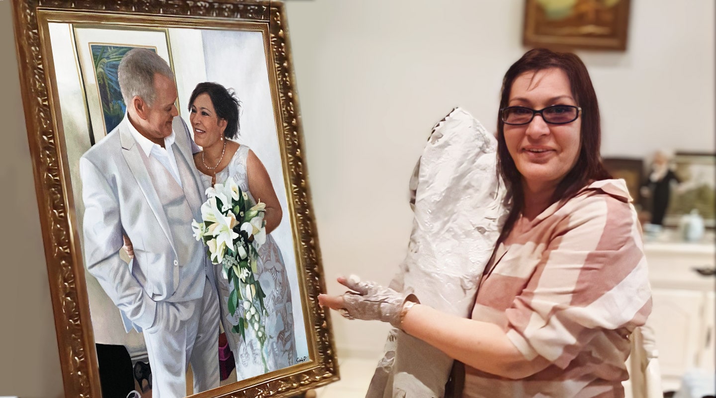 Custom portrait 30x40" two people