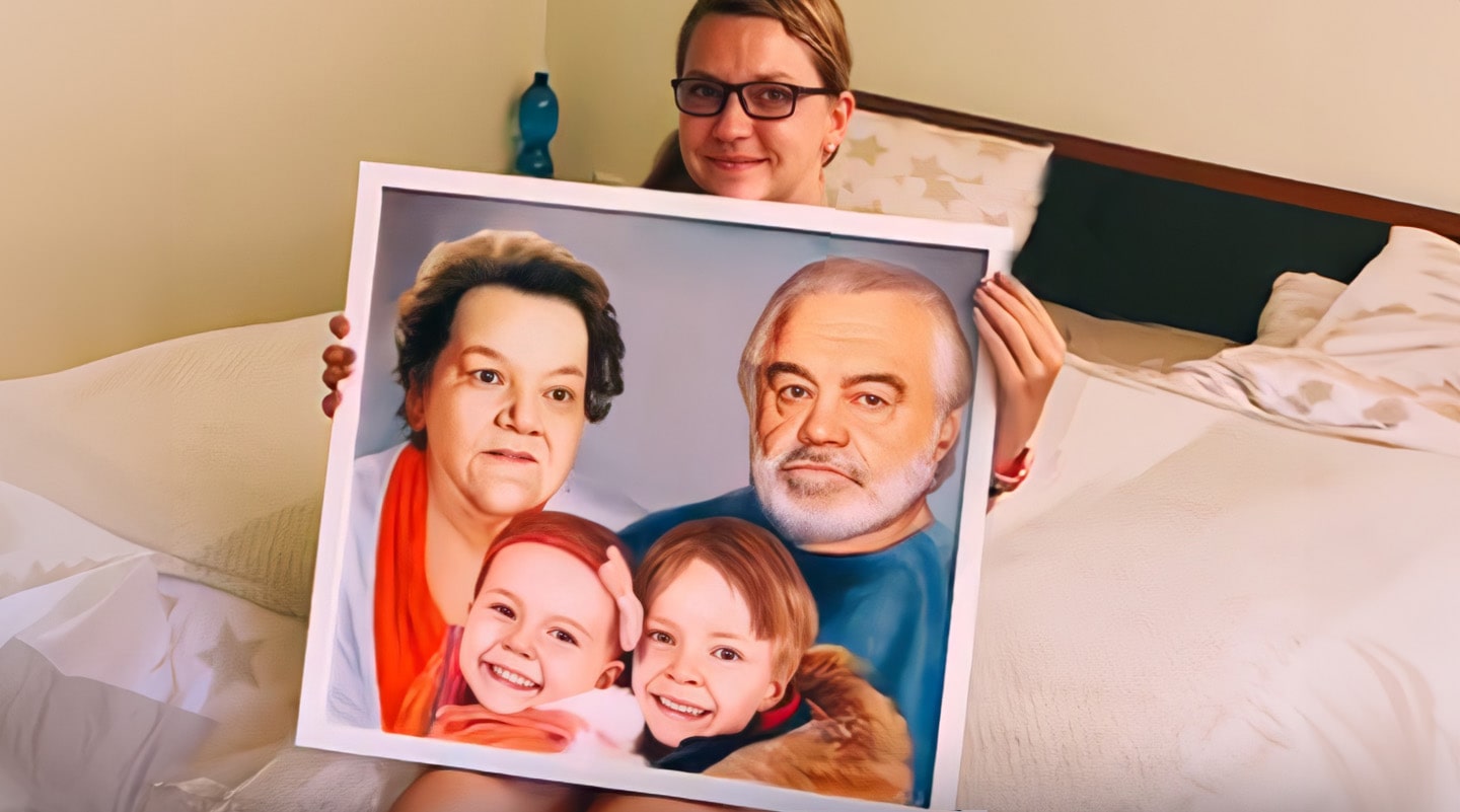 Custom portrait 24x24" four people