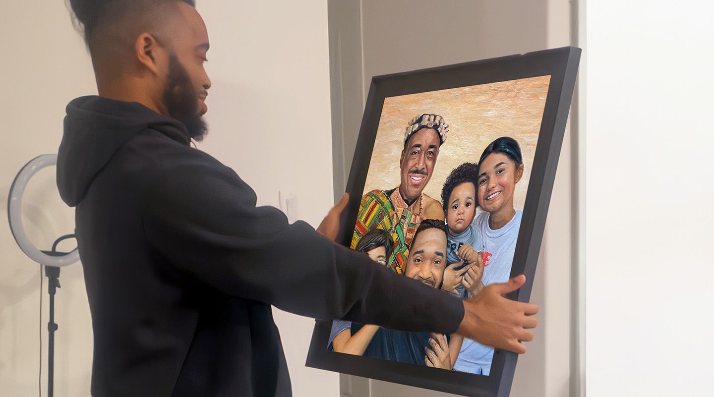 Custom portrait 24x24" five people