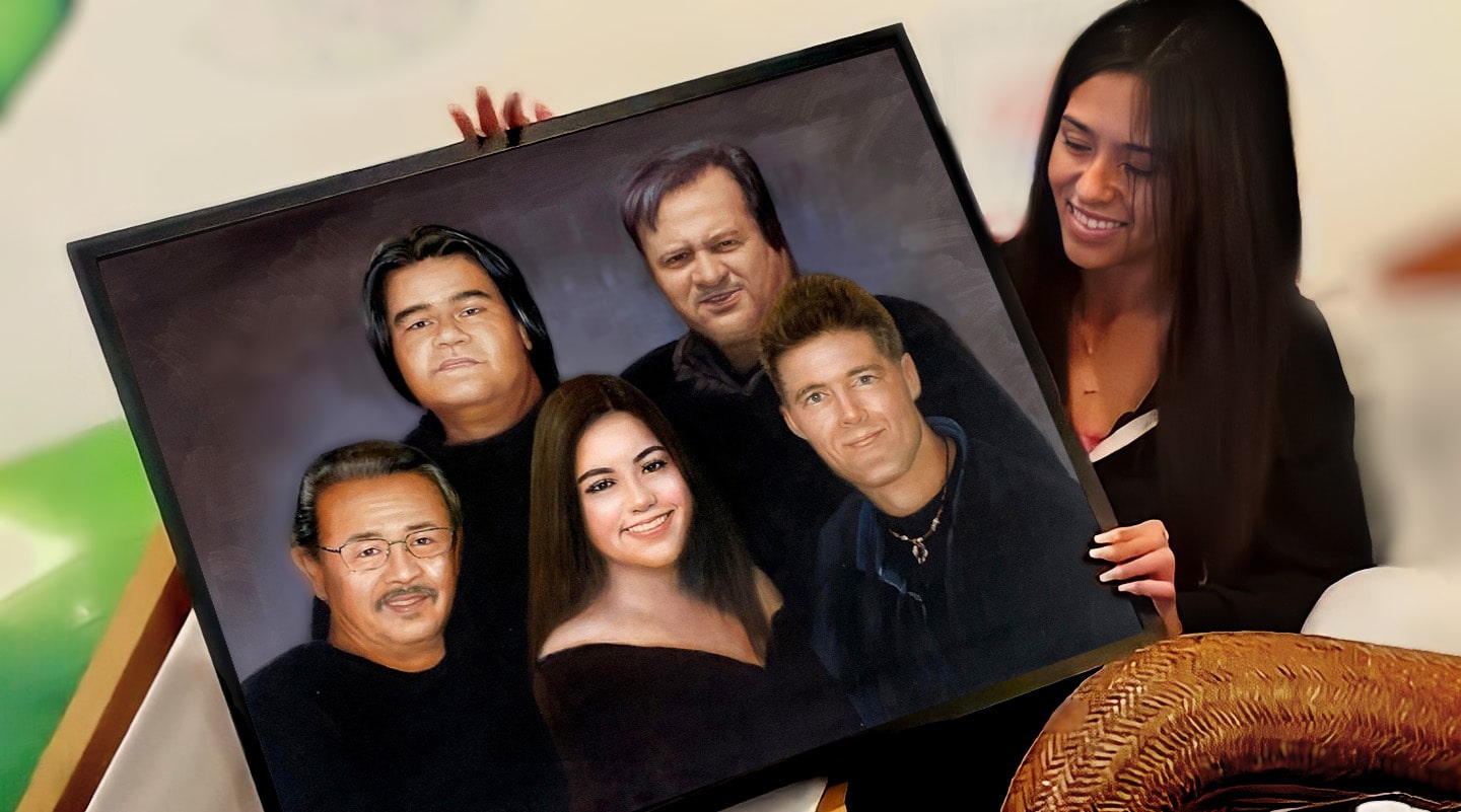 Custom portrait 24x30" five people
