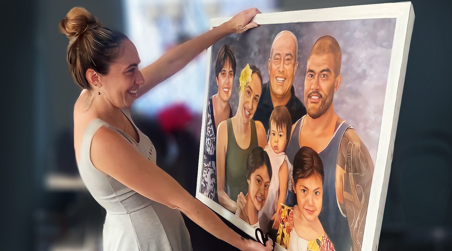 Custom portrait 30x40" five people