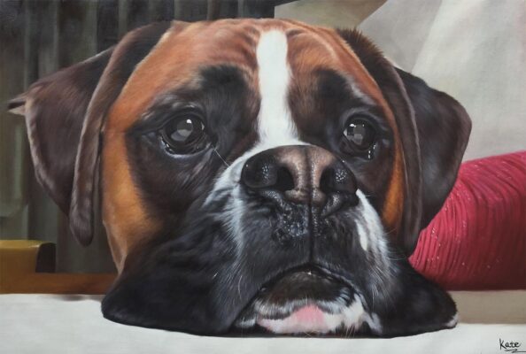 8a42_1539611400101518 custom hand painted pet portrait for dog