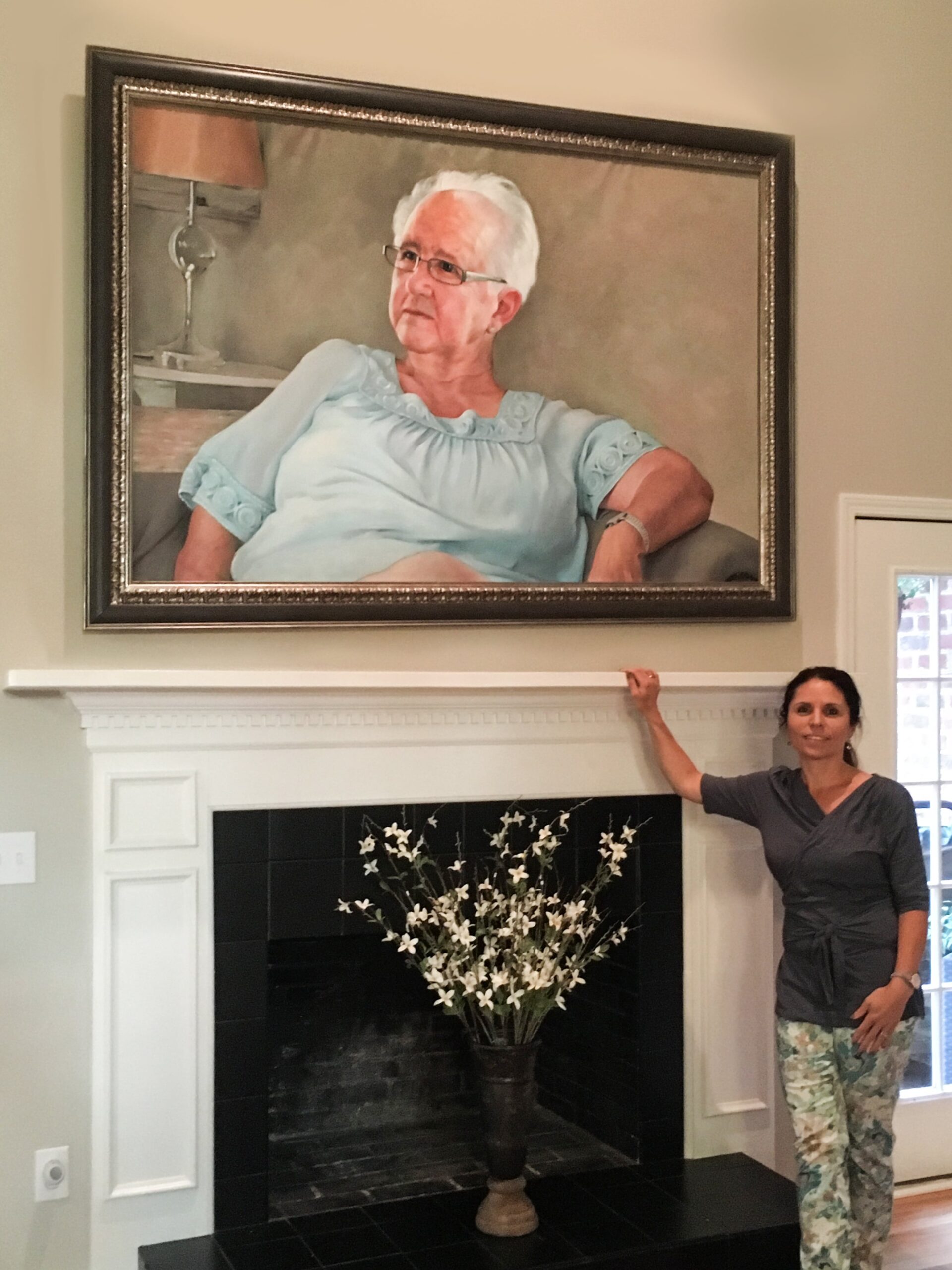 Custom portrait 48x72" nine people