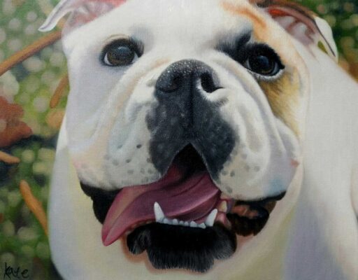 a452_1 custom dog portrait painting