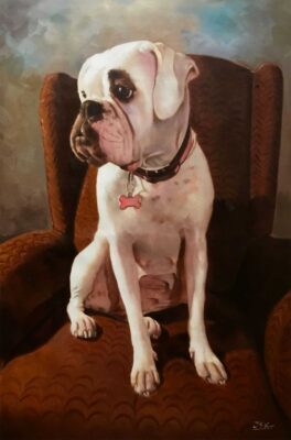 a452_13 custom dog portrait painting