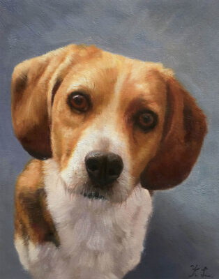 a452_16 custom dog portrait painting