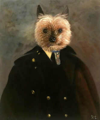 a452_17 custom dog portrait painting