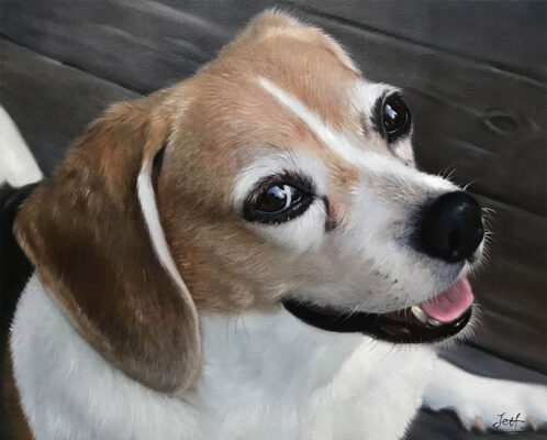 a452_22 custom dog portrait painting