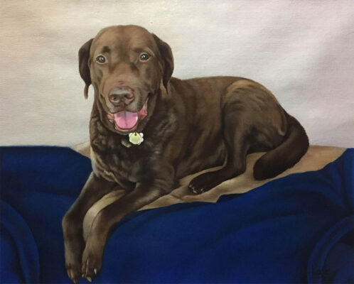 a452_23 custom dog portrait painting