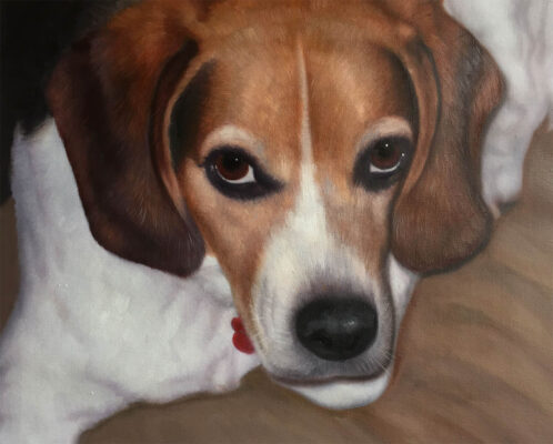 a452_24 custom dog portrait painting