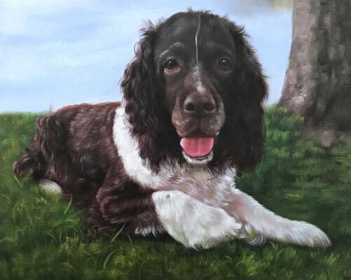 a452_4 custom dog portrait painting