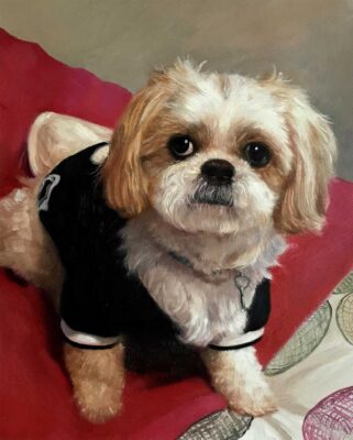 a452_5 custom dog portrait painting