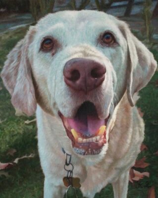 a452_6 custom dog portrait painting