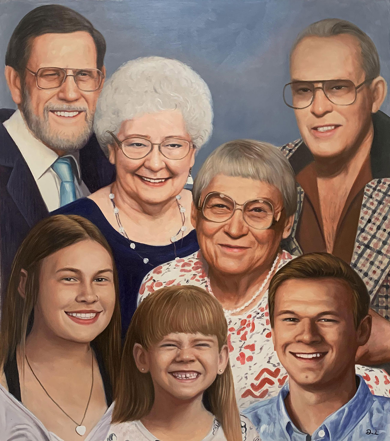 Custom family portraits painting